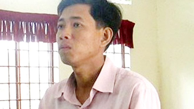 Bị cáo Hoàng tại phiên toà