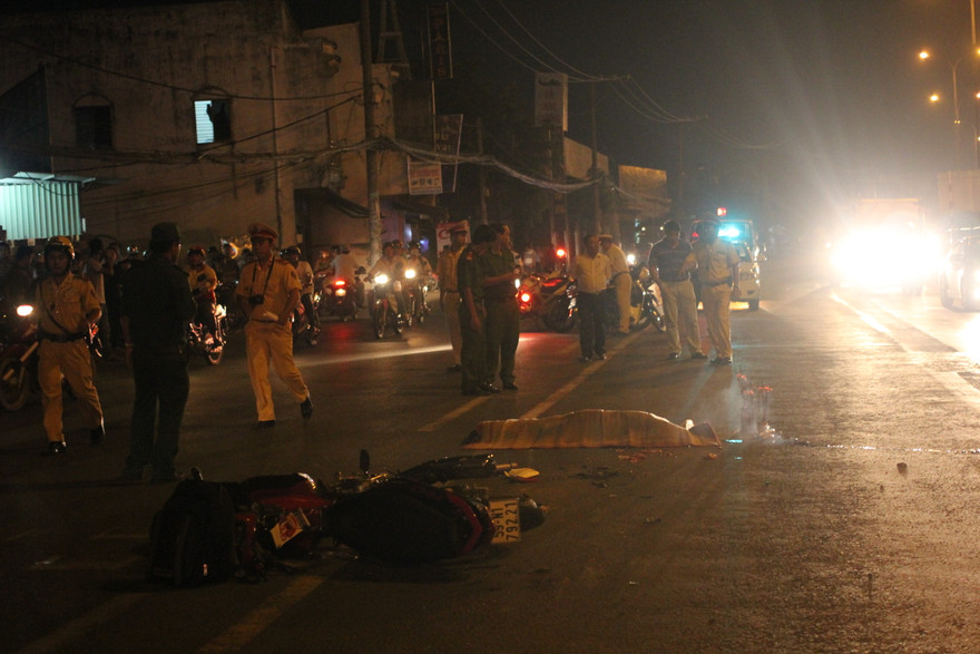 Hiện trường vụ tai nạn.