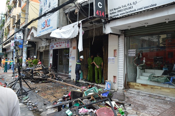 Nhiều tài sản bị cháy đen.