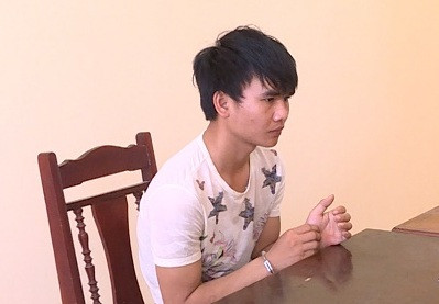 Đối tượng Kim tại cơ quan điều tra. Ảnh: Công an Hưng Yên.