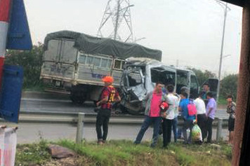 Hiện trường vụ tai nạn. Ảnh: FB