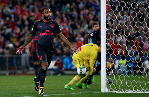 Lacazette nổ súng ngay trận đầu là tín hiệu vui cho Arsenal. Ảnh: UEFA.