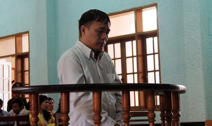 Bị cáo Nhàn tại phiên tòa sơ thẩm.