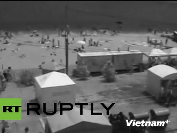 Sóng thần bất thường ập vào bờ biển Nam Ukraine