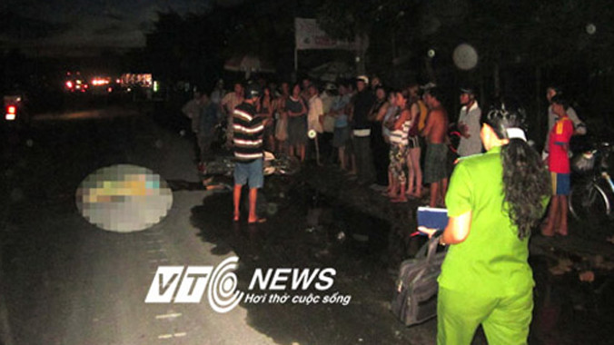 Hiện trường vụ TNGT khiến 1 nữ sinh thiệt mạng (Ảnh: K.H) 