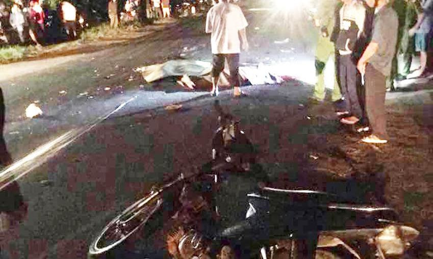 Hiện trường vụ tai nạn giao thông (Ảnh: CSGT cung cấp).