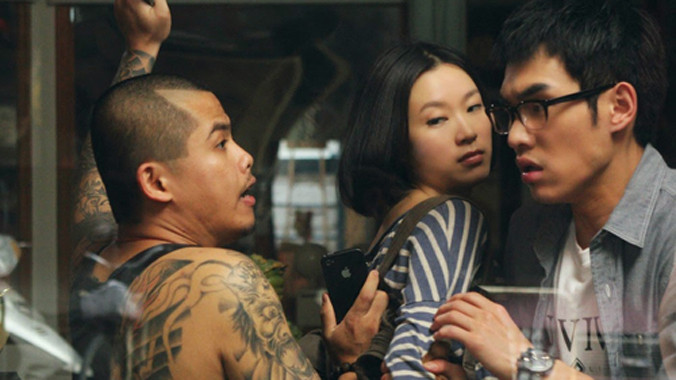 Trương Tái Hưng (trái) trong một bộ phim.