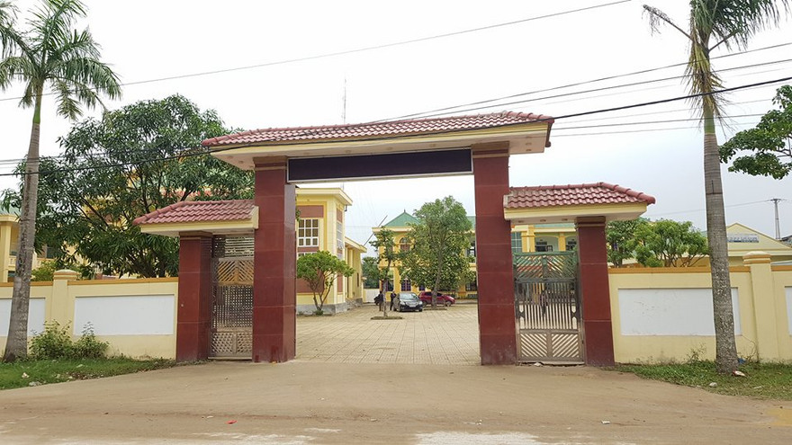 Trụ sở UBND xã Nghi Quang nơi xảy ra sự việc.