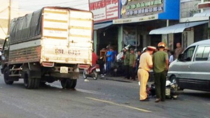 Hiện trường vụ tai nạn.