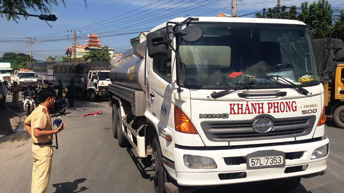 Hiện trường vụ tai nạn. 