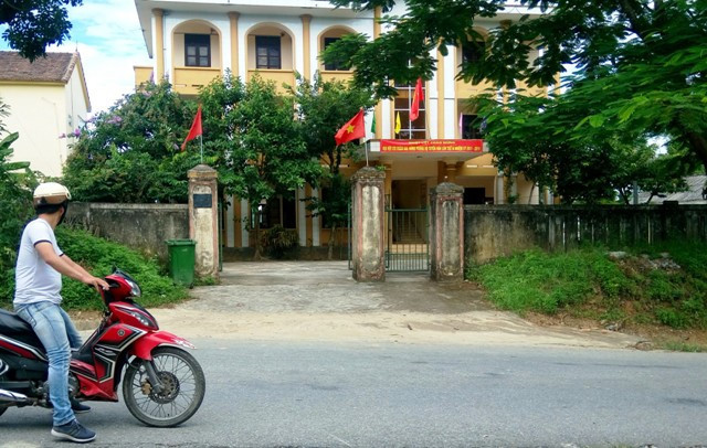 Trụ sở ban quản lý rừng phòng hộ huyện Tuyên Hóa nơi ông Sơn làm việc. 