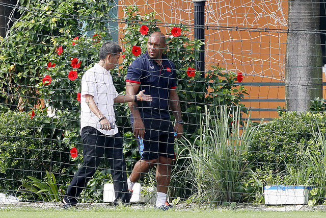 Cựu thủ môn CLB Blackburn Rovers , Jason Brown không tham gia buổi tập sáng nay. Ảnh: Gia Hưng.