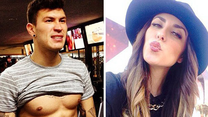 Enriquez và bạn gái Castellanos.