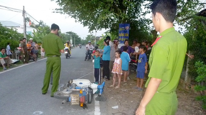 Hiện trường vụ tai nạn chiều 29/6.