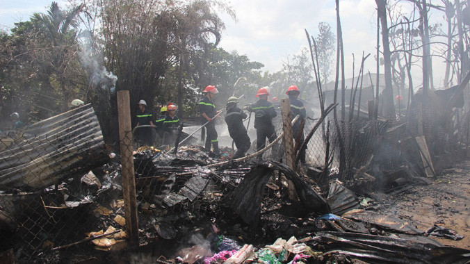 Hiện trường vụ cháy.