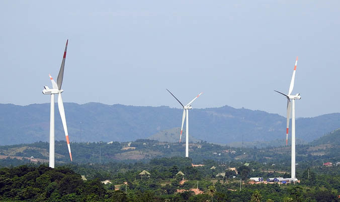 Công trình Dự án điện gió Hướng Linh 2. Ảnh: HT.