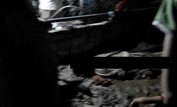 Hiện trường tại nơi xảy ra vụ điện giật. Ảnh: bạn đọc cung cấp