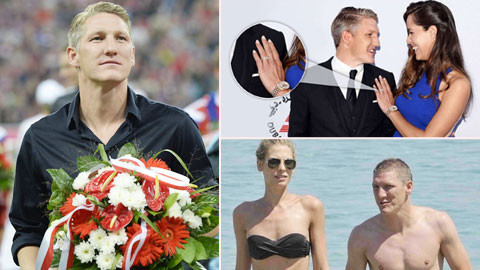 Schweinsteiger quyết định chia tay siêu mẫu Sarah Brandner (ảnh nhỏ dưới) để lên xe hoa với Ana Ivanovic.