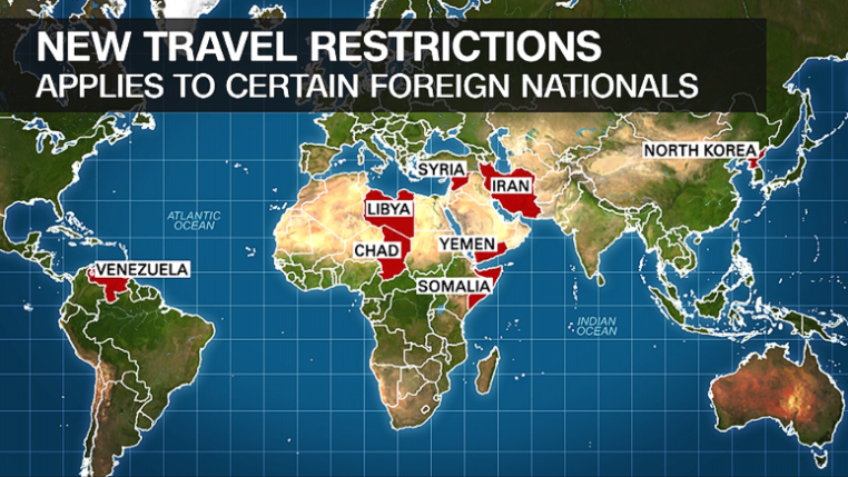 Mỹ áp lệnh hạn chế đi lại đối với Triều Tiên, Iran, Syria