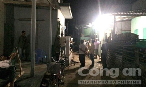 Hiện trường vụ án mạng. Ảnh: Lê Huân.