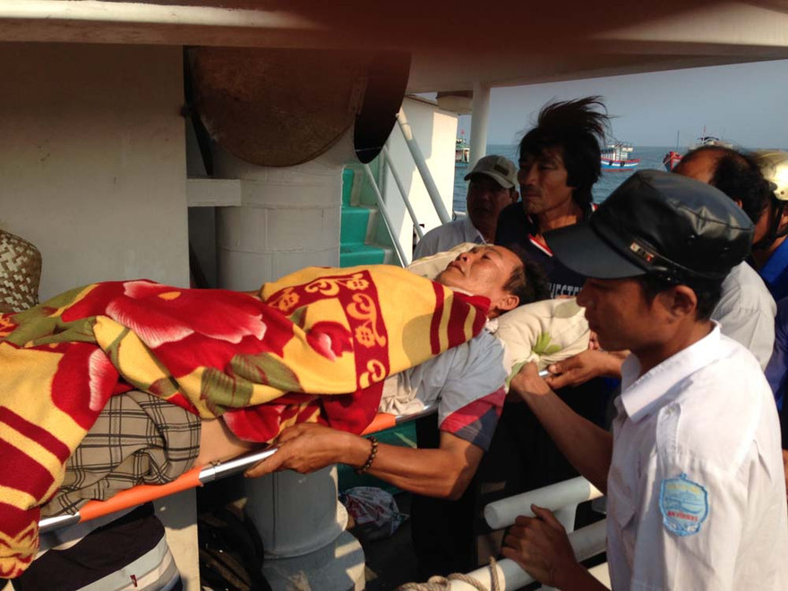 Ngư dân bị nạn.