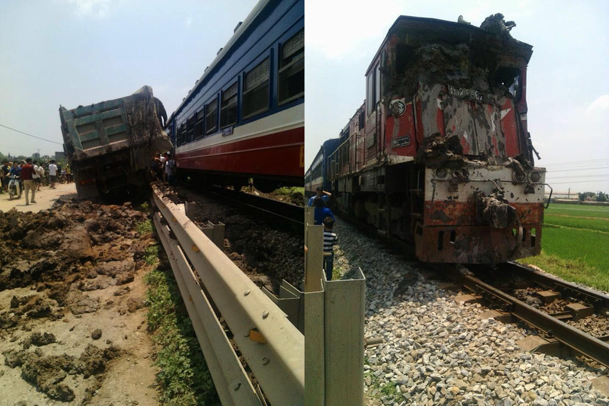 Vụ tai nạn giữa xe tải và tàu LP8.