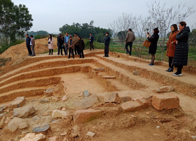 Đoạn thân Thành nhà Hồ được cắt để khai quật tìm hiểu kỹ thuật xây dựng tồn tại hơn 600 năm qua