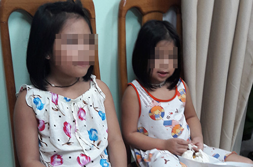 Hai bé gái bị bắt cóc. Ảnh: Công an cung cấp.