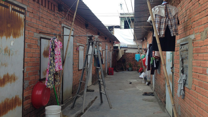 Khu nhà trọ xảy ra vụ việc.