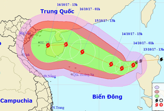 Bão số 11 tiếp tục mạnh thêm, có thể giật tới cấp 15