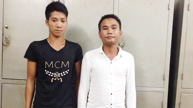 Hai đối tượng tại cơ quan điều tra