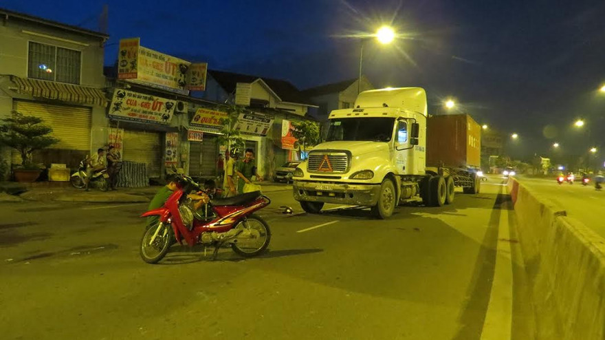 Hiện trường vụ tai nạn.