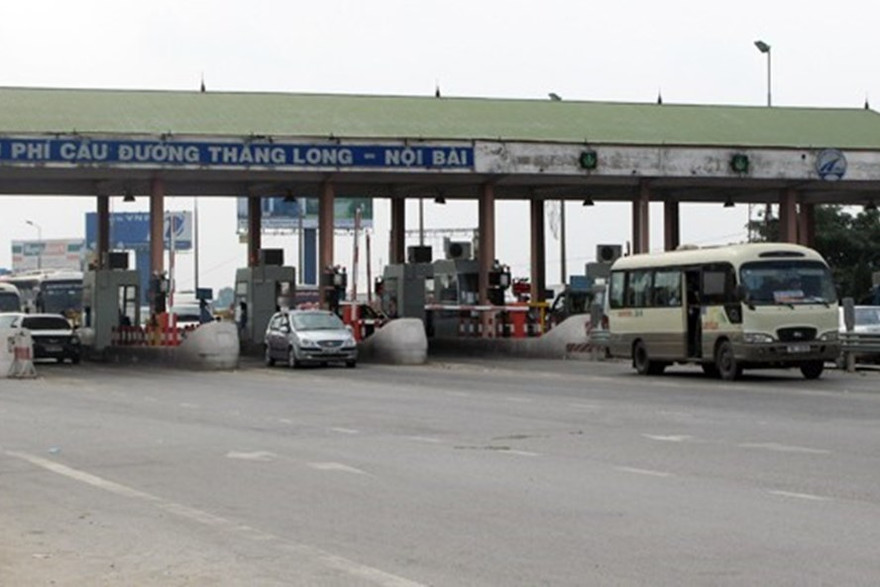 Trạm thu phí Bắc Thăng Long - Nội Bài. Ảnh: HNM