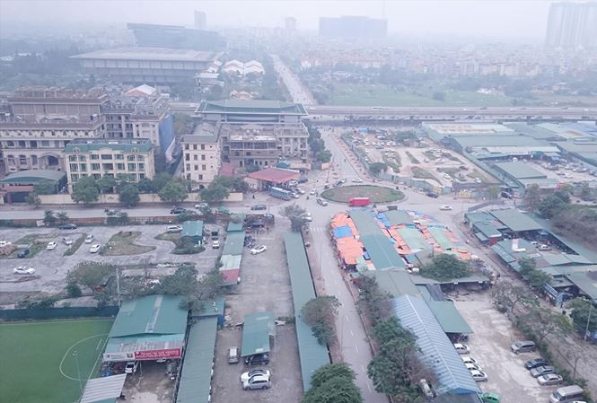 Hơn 200.000m2 đất vàng quy hoạch làm trụ sở Tổng Cty đang bị sử dụng sai mục đích nhiều năm và chưa hẹn ngày khởi công. Ảnh: Hà Thành.