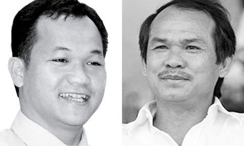 Ông Đoàn Nguyên Thu và bầu Đức.