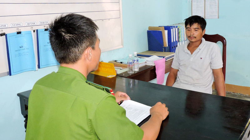 Đối tượng Dương tại cơ quan điều tra