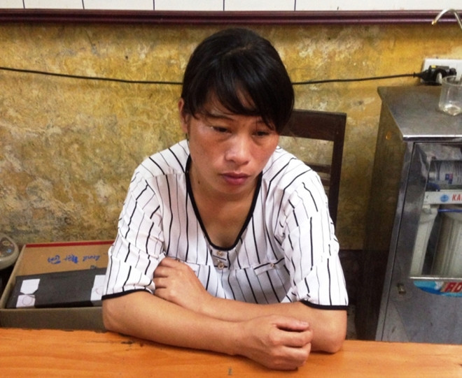 Đối tượng Triệu Thị Vui tại cơ quan điều tra