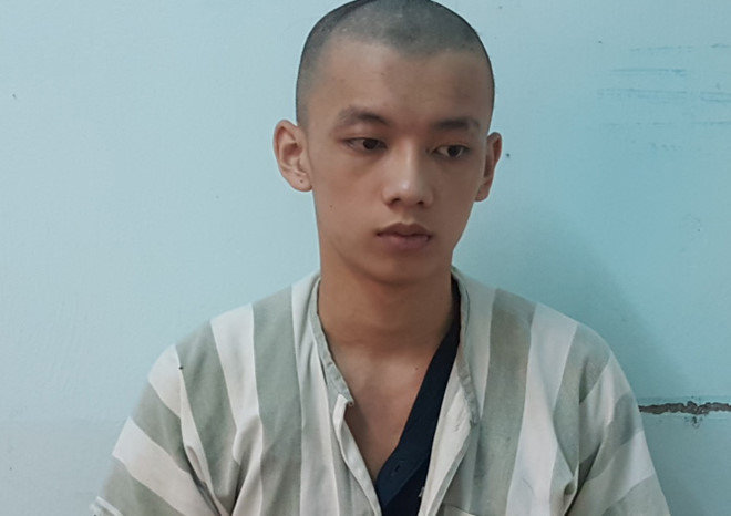 Toàn tại cơ quan điều tra. Ảnh: Công an cung cấp