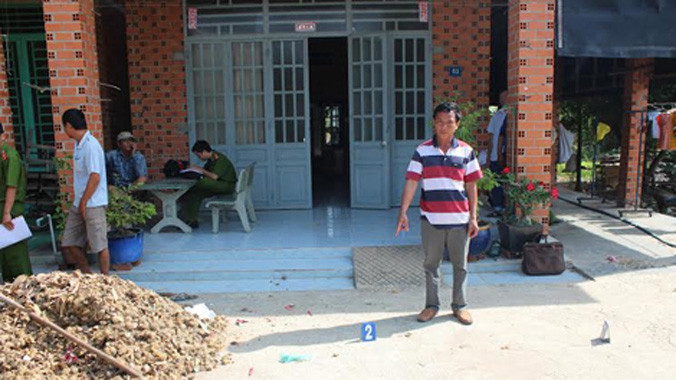 Đối tượng Thành tại hiện trường.