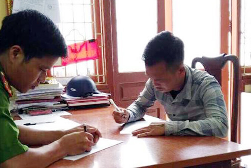 Tuấn Anh tại cơ quan điều tra.