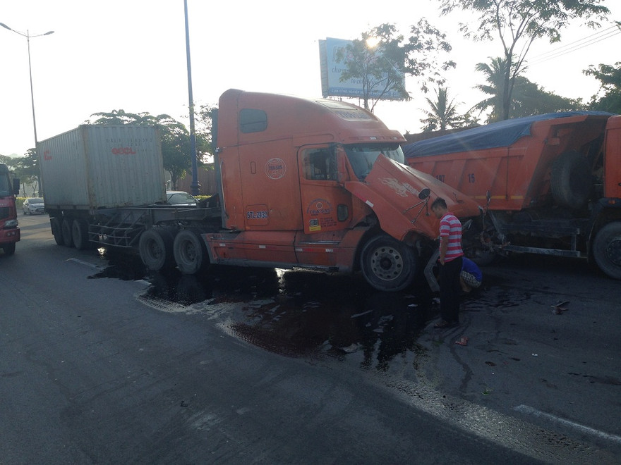 Hiện trường vụ tai nạn.