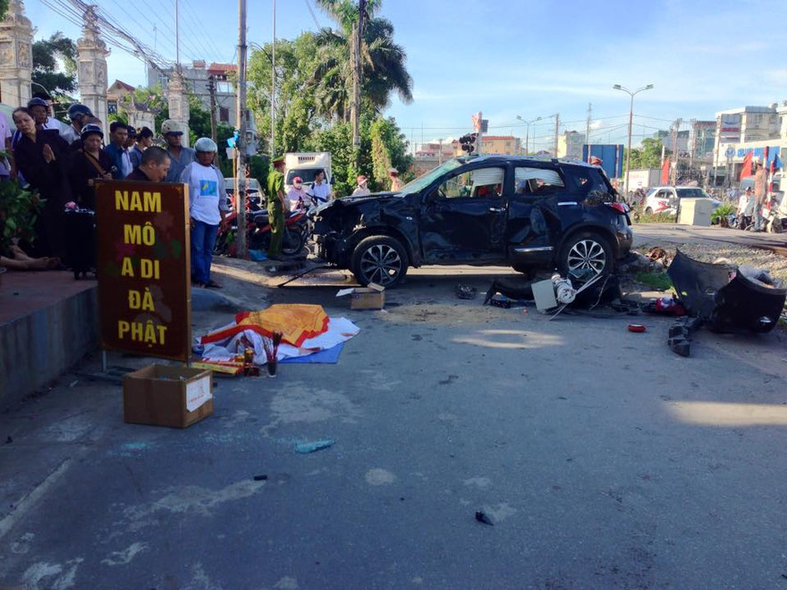 Hiện trường vụ tai nạn.