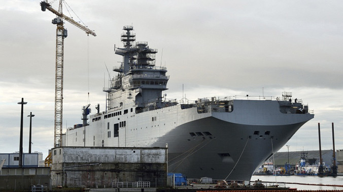 Tàu Mistral của Pháp. Ảnh TASS.