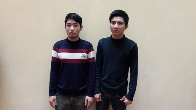 Thanh và Cương tại cơ quan điều tra