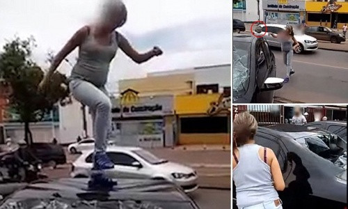 Bị vợ bầu phá nát xe vì ăn trưa với người phụ nữ khác