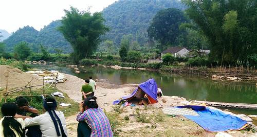 Hiện trường nơi xảy ra sự việc.