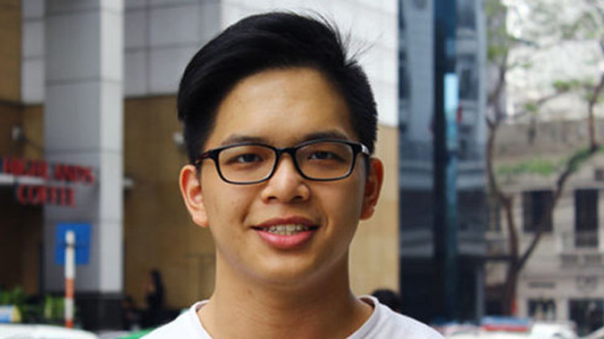 Đặng Phước Long chia sẻ muốn trở thành luật sư để bảo vệ những người yếu thế hơn trong xã hội. Ảnh: Quỳnh Trang.