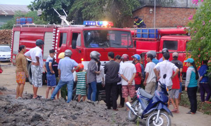 Hiện trường vụ cháy.