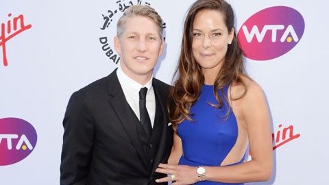 Ivanovic và Schweinsteiger xuất hiện trong buổi dạ tiệc trước thềm Wimbledon 2015.