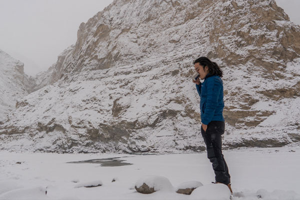 Hoàng Lê Giang trong một lần chinh phục dãy Himalaya.